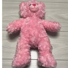 Build-A-Bear Pink Teddy Bear Plush Stuffed Animal Toy Heart Nose 16 inch