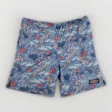 Vineyard Vines Printed Chappy Swim Trunks Boys Large Lined Fish Print Blue