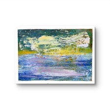 Gerard 5x7 inch - Abstract Expressionist Original Painting Paper Seascape
