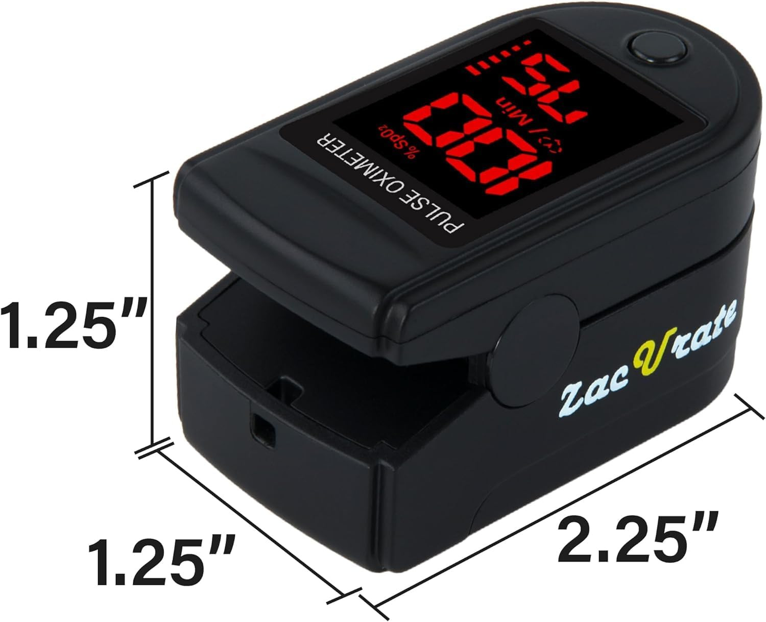 Zacurate Pro Series 500DL Pulse Oximeter with Silicone Cover & Lanyard
