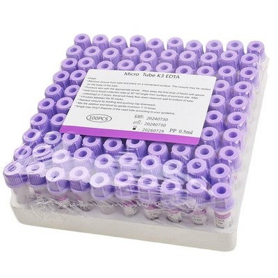 100pcs Veterinary Lab Vacuum Collection Coagulation Tubes Micro Tube K3 EDTA ...