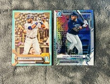 Taylor Trammell 2021 Bowman Chrome Mojo Refractor 2022 Gypsy Queen Teal SP /199
