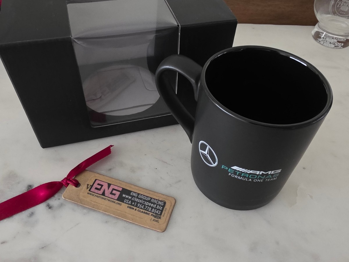 MERCEDES-AMG PETRONAS F1 GENUINE PORCELAIN TRAVEL/OFFICE MUG | LIMITED  EDITION
