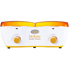Deluxe Double Wax Warmer - Hair Removal Waxing Kit Heater, Dual Pot Design, Adju