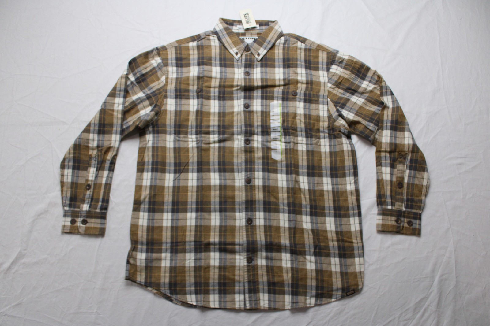 Duluth Trading Co. Men's Free Swingin' Relaxed Flannel Shirt NN7 Multi Large NWT