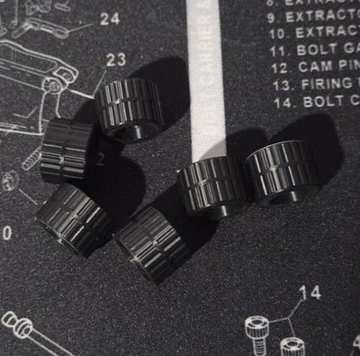 Transformers G1 3D Printed Replacement Roller Wheels Set Of x6 Black PLA 