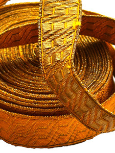 Antique Early 1900s French Ribbon metal braid