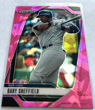 2025 Panini Prizm Baseball Gary Sheffield New York Yankees Pink Cracked Ice #128