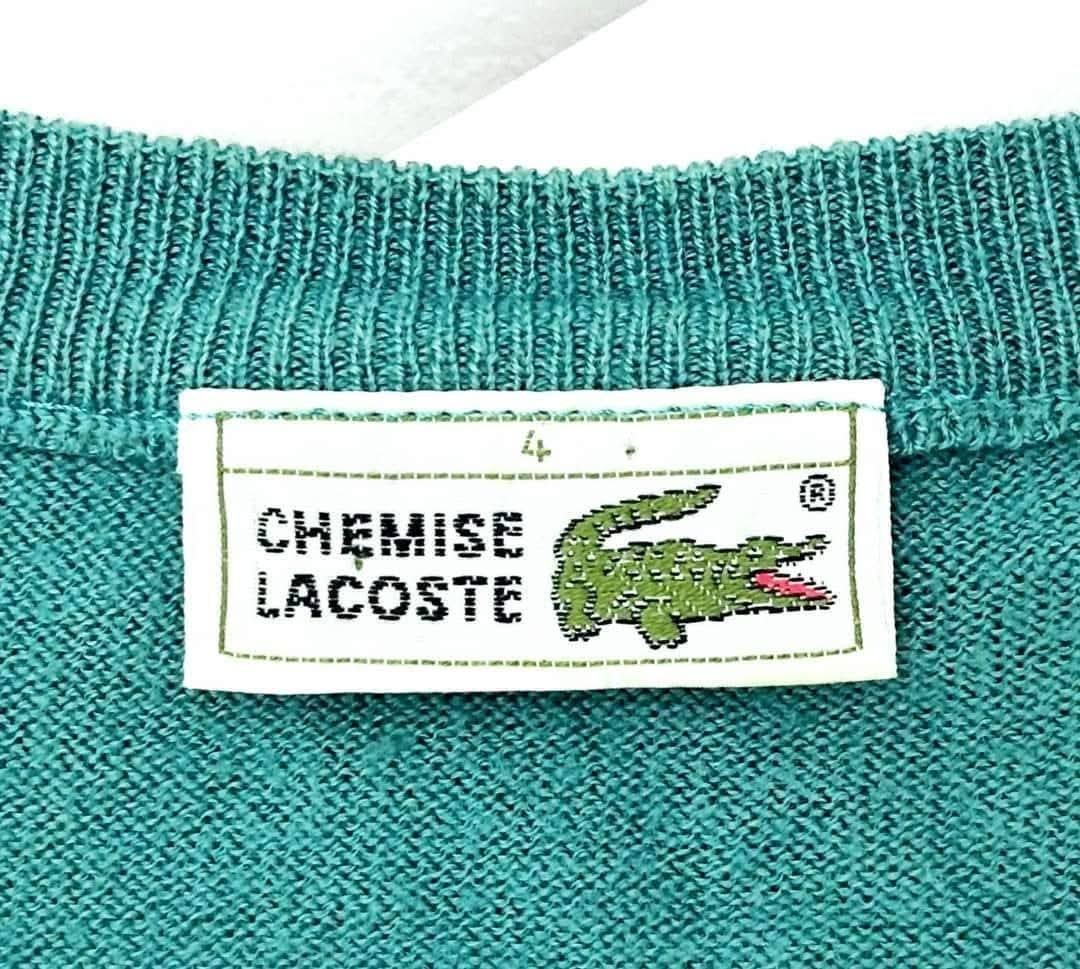 Chemise Lacoste Vintage 80s Argyle Diamond Check Jumper Medium VGC Rare Dressers image 5