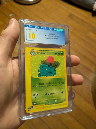 (POP 5) CGC 10 PRISTINE 2002 Pokemon Expedition Ivysaur 82/165 Card