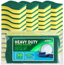 AIDEA Sponges Kitchen, 50 PK Heavy Duty Dish Sponge Kitchen, Scrub Sponges