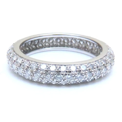 CARTIER Mimistar Eternity Pave Full Diamond Platinum950 ring Size 49 /293511 - Picture 3 of 6