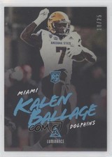 2018 Panini Luminance Rookie Platinum Blue 10/25 Kalen Ballage #153 0r2f