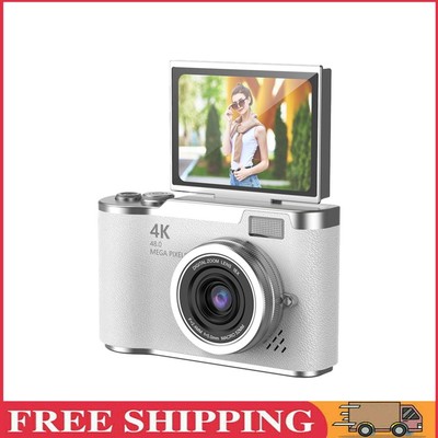4K Digitalkamera 48MP Tragbare CCD -Kamera 8x Zoom Video Recorder Geschenk (weiß