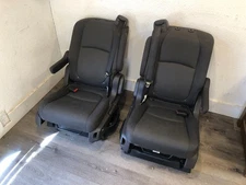 2018-2024 HONDA ODYSSEY REAR SECOND 2ND ROW SEAT SEATS CLOTH DARK GRAY PAIR OEM