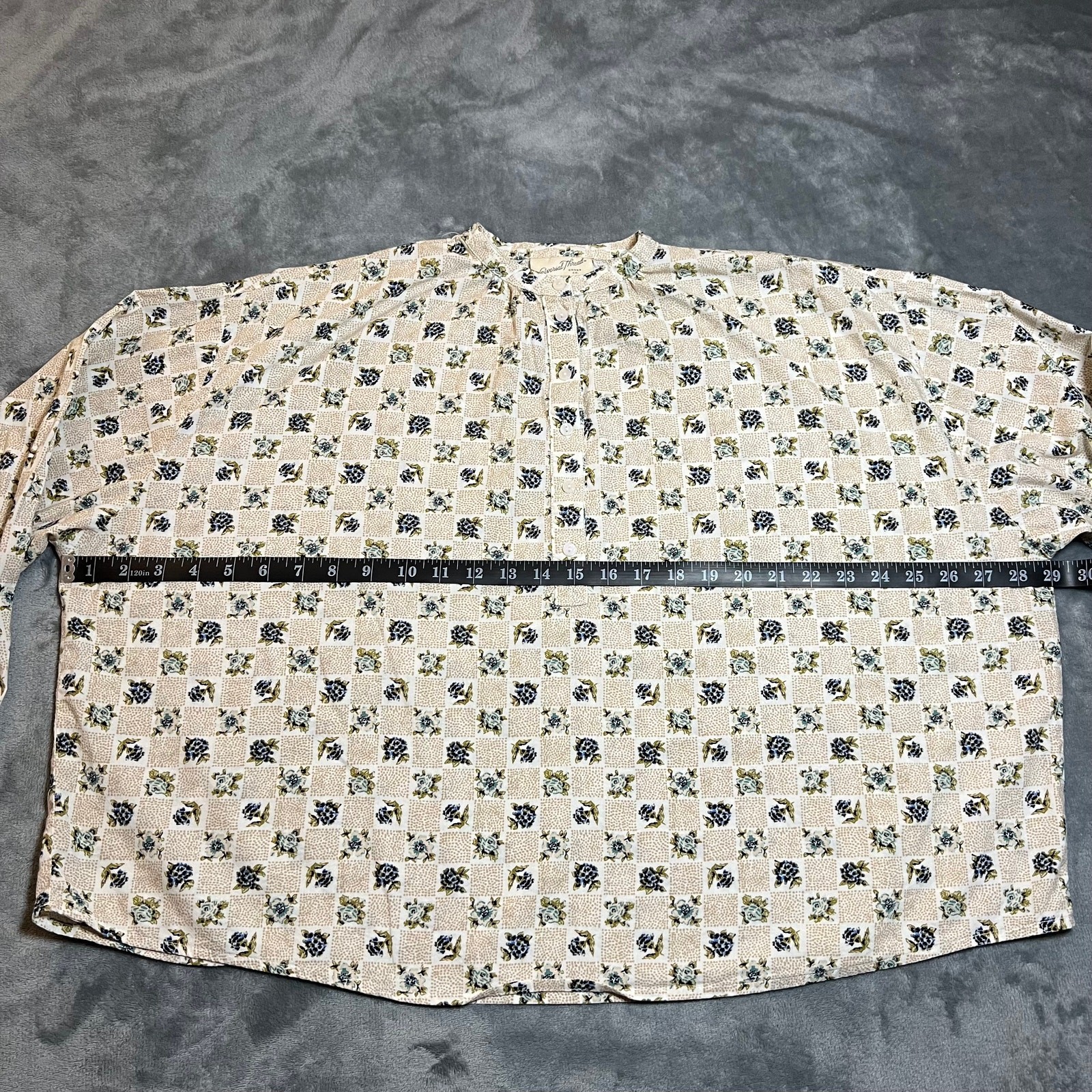 Universal Thread Floral Checkered Print Blouse Re… - image 12