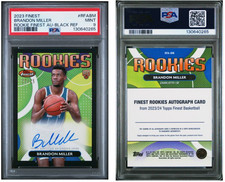 2023 TOPPS FINEST BRANDON MILLER ROOKIE AUTO BLACK REFRACTOR 25/25 ON CARD AUTO!