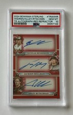 2024 Bowman Sterling Triple Auto Henderson, Holiday, Rutschman /5 🔴PSA 10