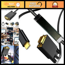 30FT USB C to VGA Cable 1080P Gold-Plated Type-C Cord for TV, Monitor, Projector