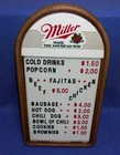 VTG.  1980s    33" X 18"  MILLER  BEER MENU BOARD BAR / PUB SIGN W/ LETTERS