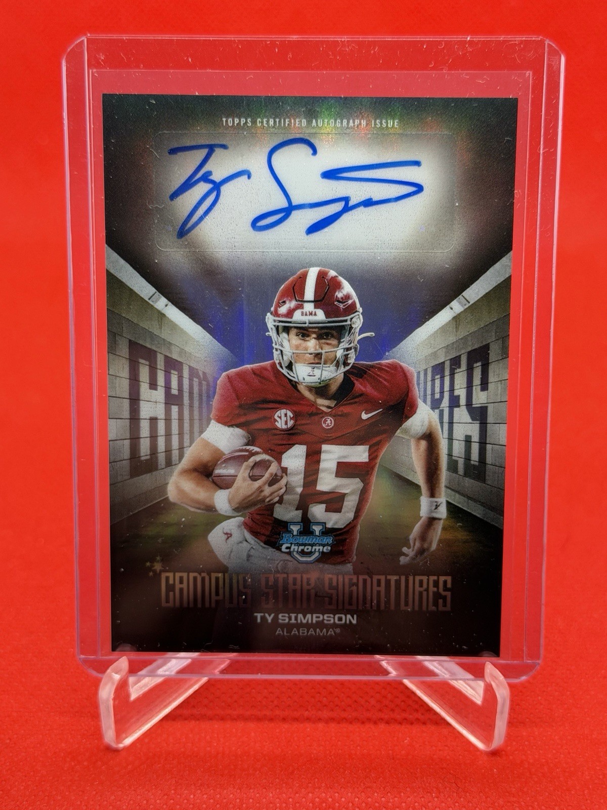 2025 Bowman Chrome U Ty Simpson Campus Star Signature Auto #CSS-TS