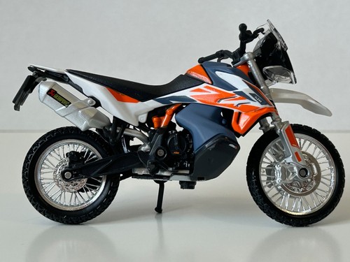 Modellino moto KTM 790 Adventure R rally giocattolo pressofuso 1:18 Bburago - Foto 7 di 17