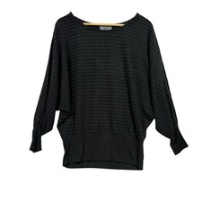 Saturday Sunday Anthropologie Gray Ribbed Shawna Hacci Sweater Top Size XS