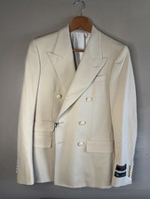 Gucci Double Breasted Suit Blazer in Ivory