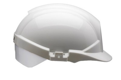 Centurion Reflex Safety Slip Ratschenhelm mit silberner Rückseite weiß