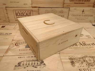 Holz Weinkiste Kiste mit Deckel ~ Colgin, Napa, California ~ Original, Aufbewahrung.
