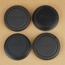 OEM Set of 2 Canon R-F-3 EOS DSLR Body  EF/EF-S Rear Lens Cap Pairs Cleaned F/S