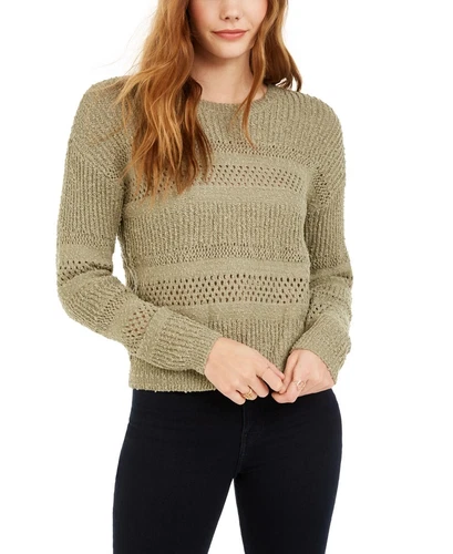 Hooked Up By IOT Junior's Stitched Sweater Green Size Medium - Picture 1 of 3