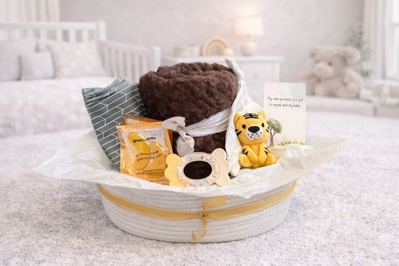 Luxury Newborn Baby Gift Basket Baby Shower Gift Set for New Parents
Opens in a new window or tab