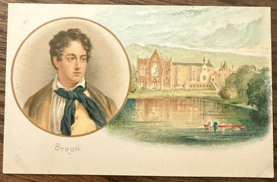 POSTCARD English Poet Lord Byron Portrait Vignette