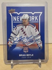 2025-26 UD NEW YORK RANGERS CENTENNIAL Brian Boyle BLUE AUTO #73