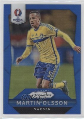 2016 Panini Prizm UEFA Euro Blue Prizm 205/249 Martin Olsson #246 4t7