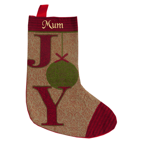 Tapiz personalizado de medias bordadas tradicionales de Navidad de lujo - Imagen 4 de 6