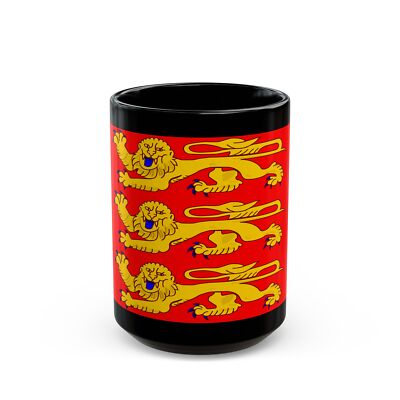 Flag of Upper Normandy France - Black Coffee Mug