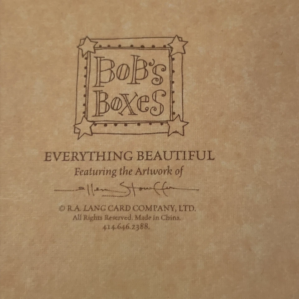 "Cubo Bobs Boxes Everything Beautiful Box Anidación Vintage Floral Amarillo 8""" Foto 3 de 4