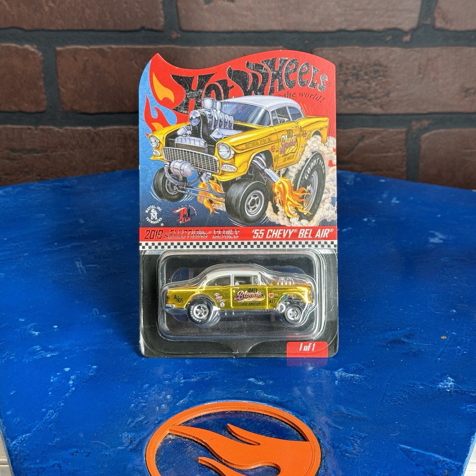 2019 Hot Wheels RLC sELECTIONs Series 55 Chevy Bel Air Gasser Dirty Blonde Super