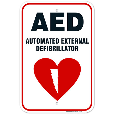 AED Sign, Automated External Defibrillator Sign,