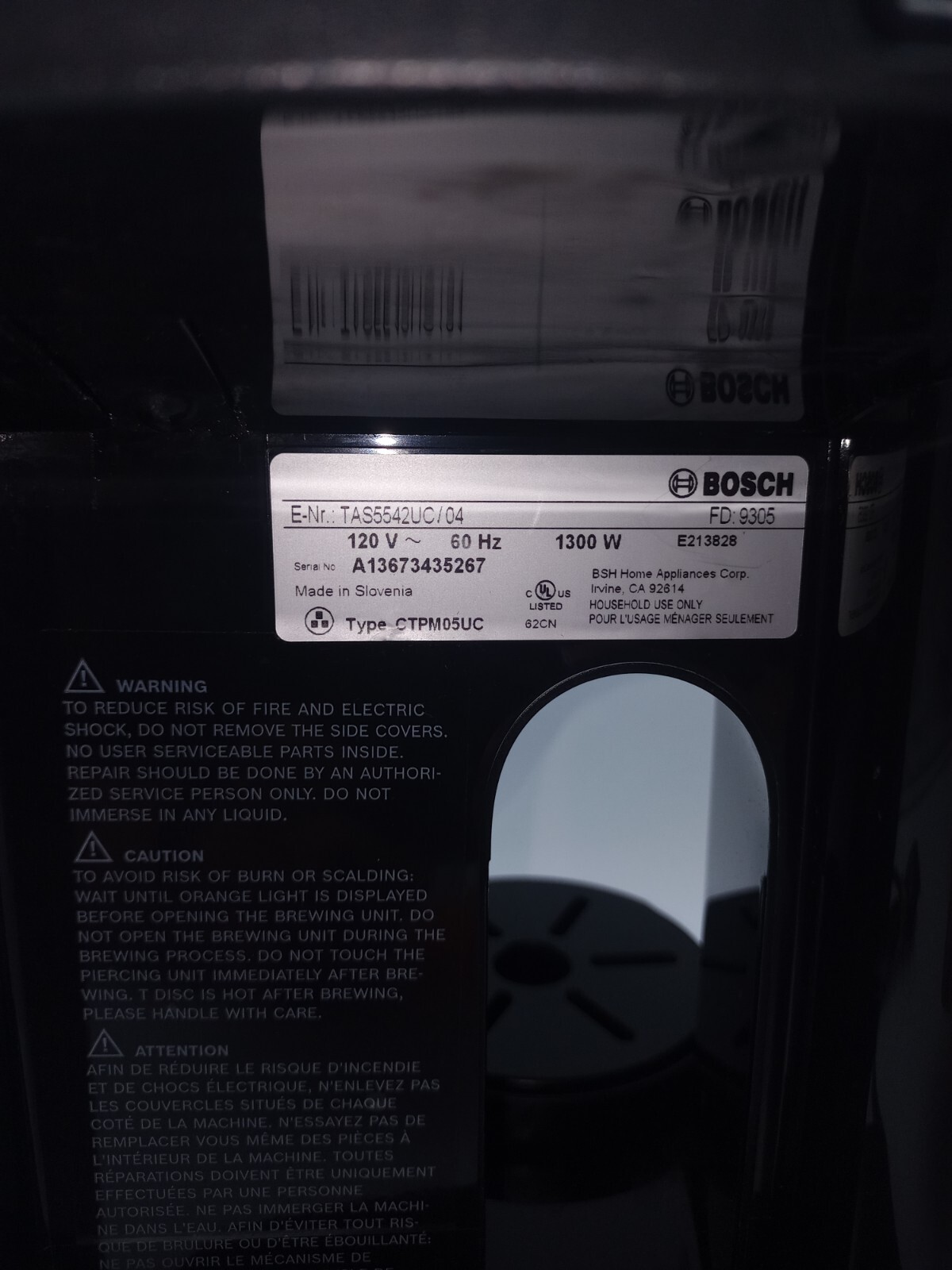 Bosch Tassimo Coffee Maker Type T55 Black TAS5542UC/04 Single Serve