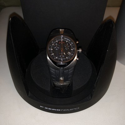 NEW Pirelli Pzero Tempo Watch Chrono Titanium Stainless Rubber Swiss Made  Quartz | eBay
