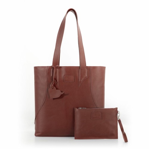Brava Marrone, borsa shopper di vera pelle donna elegante morbida, shopping  bag | eBay