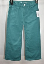 Old Navy Jeans Size 6 Green Baggy Wide leg Adjustable Waist Girl's