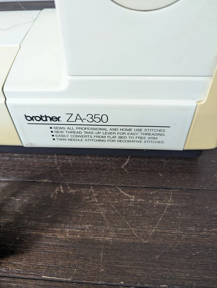 Brother Twin Needle Professional Sewing Machine Portable ZA-350 Tested VG - Image 2 of 4