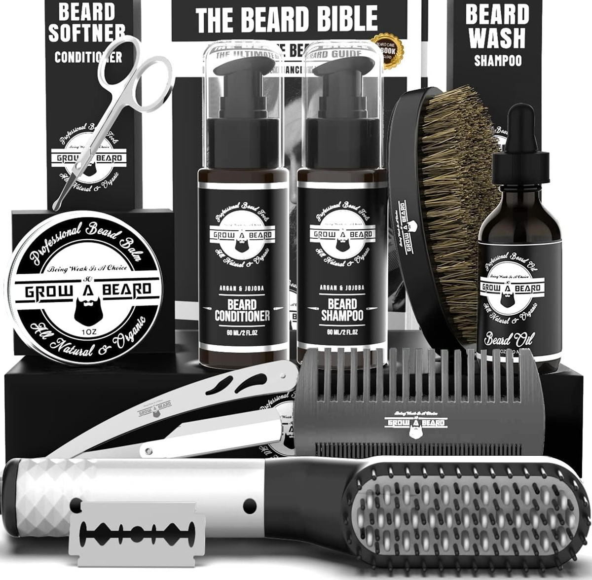 Kit alisador barba Aseo Kit para crecimiento barba #1 Regalos para