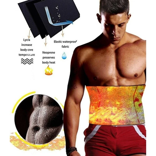 Sudore sauna dimagrante uomo body shaper tagliavita allenatore cincher cintura brucia grassi - Foto 9 di 22