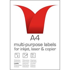Image of ValueX Multipurpose Label 63.5x46.6mm 18 Per A4 Sheet White (1800 Labels)
