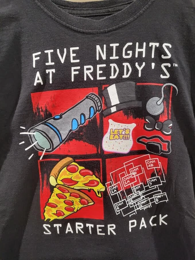 Five Nights At Freddy's Starter Pack Kids Medium (10-12) Graphic Short Sleeves T - Image 2 of 4